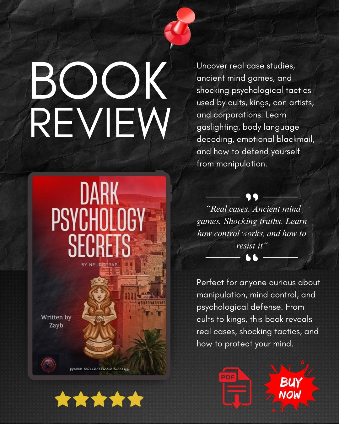 Dark Psychology Secrets eBook - Master Manipulation, Influence & Mind Control - Neurotrap